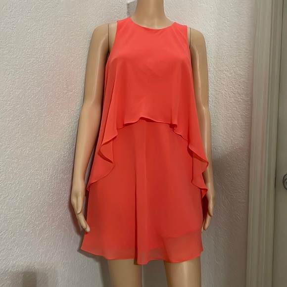 Lauren Ralph Lauren Petite Layered Georgette Dress - Picture 9 of 9